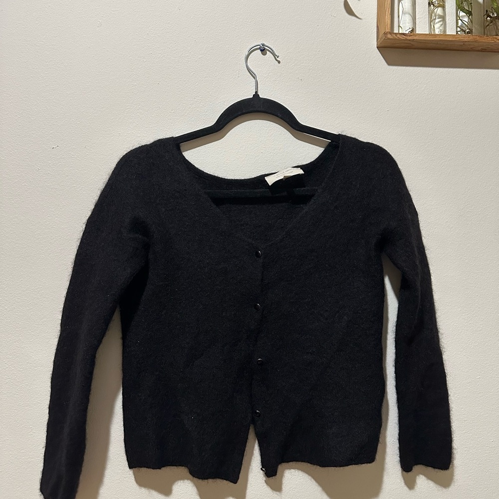 Sezane Black Gaspard Cardigan
